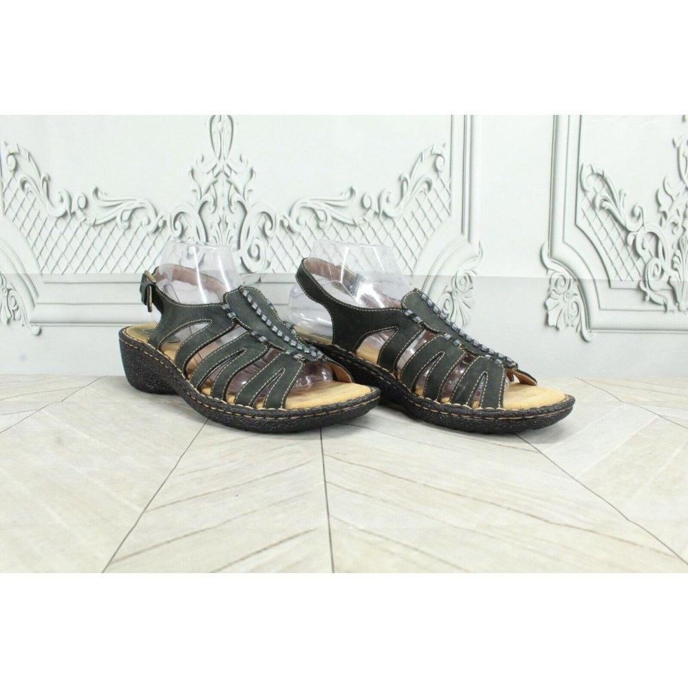 Clarks Lexi Marigold Black Leather Open Toe Ankle Strappy Sandals Size 9 M - Picture 3 of 9